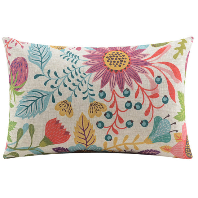 Get ready for the ultimate colorful explosion in your child's bedroom or playroom with this multi-colored floral pillow. You have the option of choosing either a pillowcase or a pillow with insert, and there are multiple sizes available to suit your needs. Get ready for some serious floral fun! (But not too serious, of course).