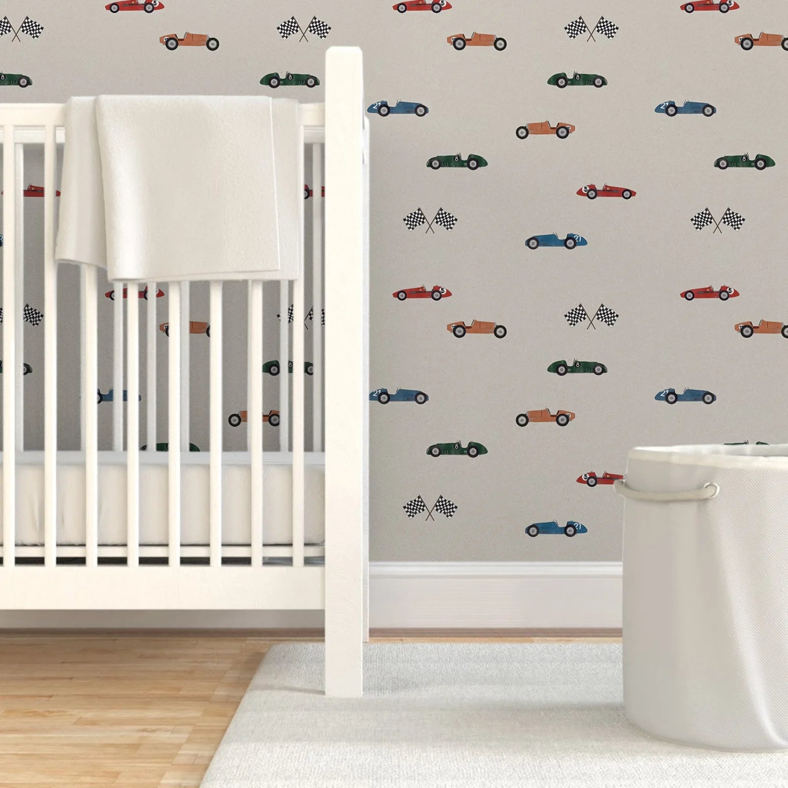 Discover the enchantment of our antique race car wallpaper in your child's bedroom or playroom. It is waterproof, moisture-proof, mold-proof, and provides sound absorption, making it a long-lasting and practical addition to any room.