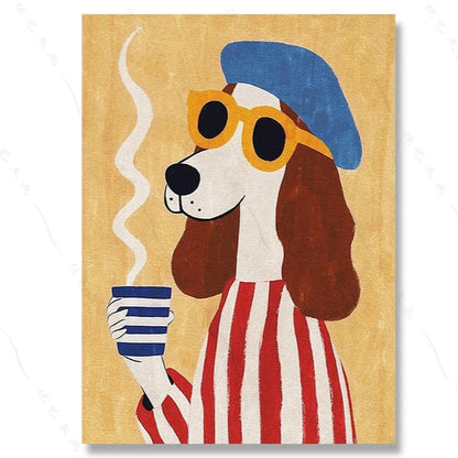Update your child's room or play area with our collection of funky retro animal prints on canvas! Pick from different sizes and mix and match for a unique presentation. We want to let you know, the frames aren't included (but the coolness factor certainly is!).