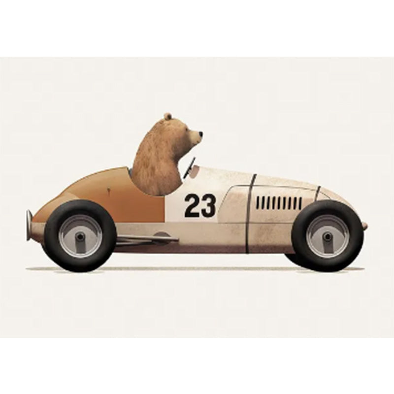 Elevate your child's bedroom or playroom with these charming race car animal prints. These stunning canvas artworks, available in multiple designs and sizes, feature waterproof ink and are perfect for your budding car connoisseur. Frame not included