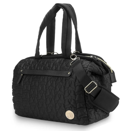 Designed for busy parents on the go, our Black Diaper Weekend Bag combines style and functionality in one convenient package! With plenty of room for all your baby essentials, including multiple pockets and compartments, you'll never have to worry about being unprepared while still looking fashionable. Say goodbye to bulky, unattractive diaper bags and hello to the perfect blend of practicality and style. Order now and make your weekends easier and more enjoyable!