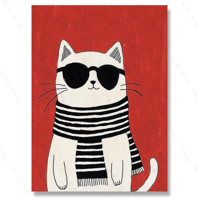 Update your child's room or play area with our collection of funky retro animal prints on canvas! Pick from different sizes and mix and match for a unique presentation. We want to let you know, the frames aren't included (but the coolness factor certainly is!).