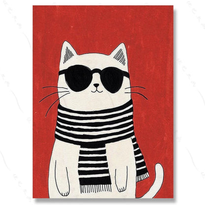 Update your child's room or play area with our collection of funky retro animal prints on canvas! Pick from different sizes and mix and match for a unique presentation. We want to let you know, the frames aren't included (but the coolness factor certainly is!).