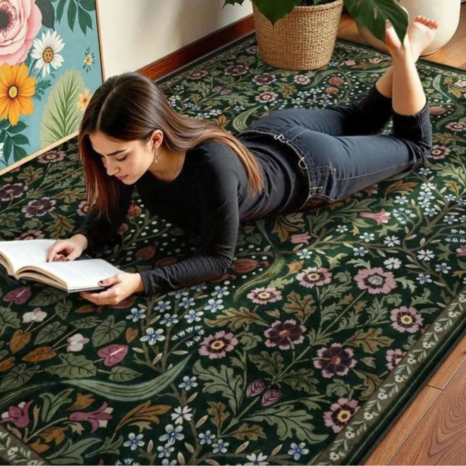 This versatile rug is ideal for a child's bedroom or playroom, offering a cozy and eco-friendly option. Its soft and skin-friendly material is also moisture-absorbing and features a non-slip bottom to protect the floor. Plus, its wear-resistant and step-resistant design ensures long-lasting use.