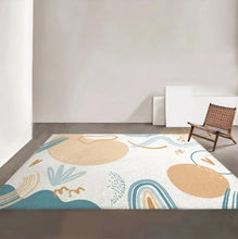 Load image into Gallery viewer, This rainbow rug is a perfect way to add a touch of elegance and warmth to your child&#39;s bedroom. Crafted from luxurious polyester, it is soft to the touch and easy to clean with a damp cloth. Available in multiple sizes, it will be an eye-catching addition to any home. Bring a splash of color into your home with this beautiful rainbow rug.
