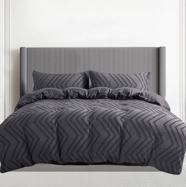 Grey Geometric Bedding Set | Multiple Sizes
