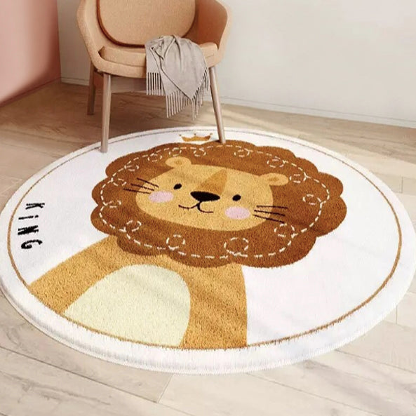 Bring a cheerful touch to your little one's playroom with this soft and durable polyester space rug! Its vibrant modern look will light up the room - and both you and your kids will love the cozy comfort of its polyester fibers beneath your feet!