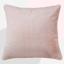 Load image into Gallery viewer, Soft pink pillow cover. Indulge in the adorably charming French Pink Plush Pillow Cases, available in multiple designs! Perfect for your children&#39;s bedrooms, these pillow covers are sure to bring joy and comfort. Choose from 3 delightful options to add a touch of cuteness to any room. Pillow inserts not included.
