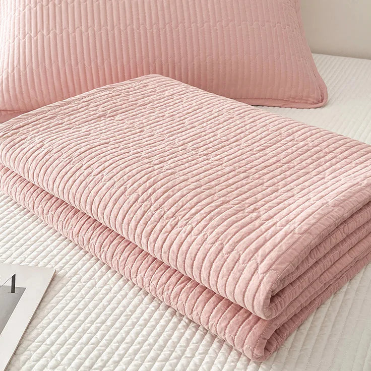 Pink Cotton Quilt Set | Multiple Sizes