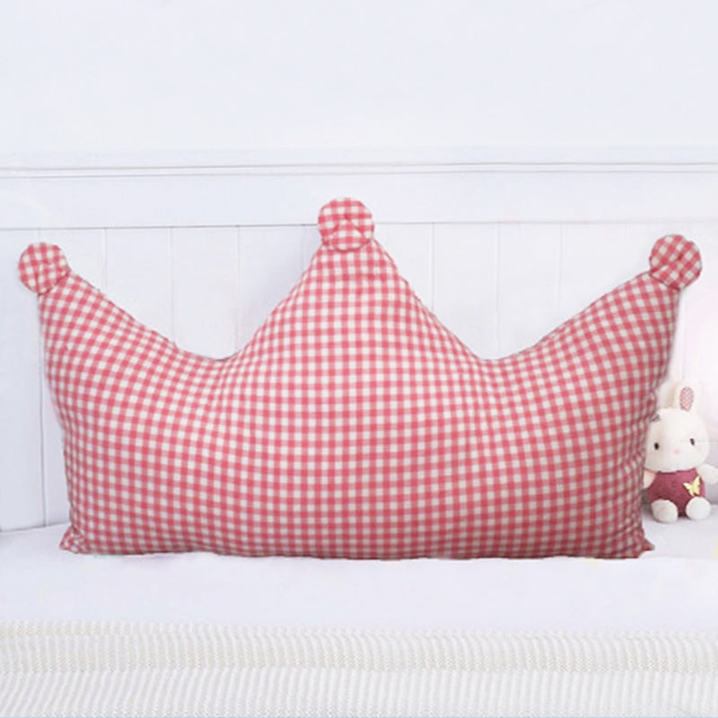 Make your little kid feel like royalty with our checkered crown headboard pillow. Crafted with cotton plaid and soft pearl cotton filler, this beautiful pillow comes in multiple sizes and colors. Add some flair to their bedroom with either the Khaki or Red! Removable and washable for easy care, they'll love having their own headboard pillow!