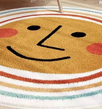 Load image into Gallery viewer, Bring a cheerful touch to your little one&#39;s playroom with this soft and durable polyester sun rug! Its vibrant modern look will light up the room - and both you and your kids will love the cozy comfort of its polyester fibers beneath your fe
