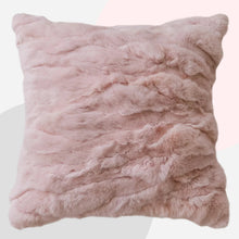 Load image into Gallery viewer, Ultra fluff pink pillow cover. Indulge in the adorably charming French Pink Plush Pillow Cases, available in multiple designs! Perfect for your children&#39;s bedrooms, these pillow covers are sure to bring joy and comfort. Choose from 3 delightful options to add a touch of cuteness to any room. Pillow inserts not included.
