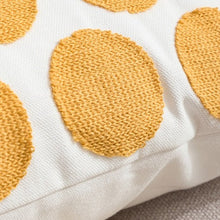 Load image into Gallery viewer, Accent your child&#39;s room with this beautiful embroidered dots pillow cover! Crafted to be ultra-soft and comfortable, it features a stylish yellow and beige pattern that will add a touch of sophistication to the room. Its charming dotted embroidered design will bring a truly unique look to your nursery or kids&#39; bedroom. Wow!
