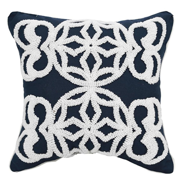 Decorate your children's bedroom with this stylish navy blue pillow cover! It is crafted to be soft and comfortable while being stylish enough to be a great addition to the room. Its embroidered pattern adds a touch of sophistication to your nursery or kids' bedroom. Select from yellow or beige colors and square or rectangular shapes for a truly customizable look. 