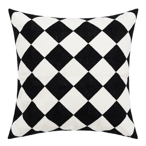 Let your little ones snuggle up in style with this soft, comfy geometric black and white pillow cover! Perfect for adding a hint of sophistication to any nursery or children's bedroom, its embroidered pattern is sure to be a hit with the kids (and the grown-ups too!). Add some fun to the decor today!