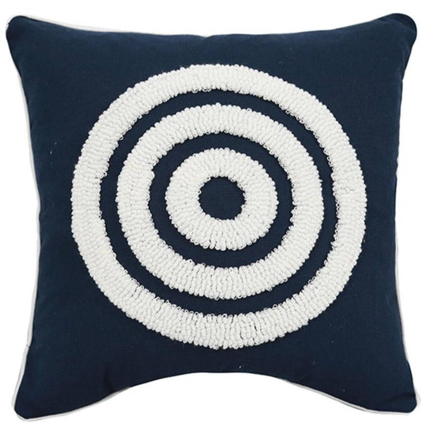 Create a stylish and cozy atmosphere for your children's bedroom with this beautiful navy blue pillow cover. Crafted for comfort and sophistication, its embroidered pattern adds a classic touch to any nursery or kids' room. Customize the look with your choice of yellow or beige colors and square or rectangular shapes. Dreamy and inviting, this pillow cover is sure to make a statement!