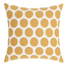 Load image into Gallery viewer, Accent your child&#39;s room with this beautiful embroidered dots pillow cover! Crafted to be ultra-soft and comfortable, it features a stylish yellow and beige pattern that will add a touch of sophistication to the room. Its charming dotted embroidered design will bring a truly unique look to your nursery or kids&#39; bedroom. Wow!
