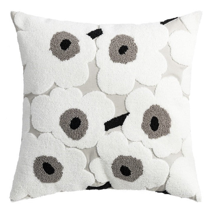 Transform their bedroom into a sophisticated and cozy setting with this stunning floral white and grey pillow cover! Embroidered with beautiful flowers and crafted to be super soft, this cover adds a touch of chicness to your little one's space - snuggle up for a blissful night's sleep!