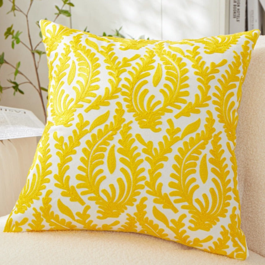 Our embroidery floral pillow cover is crafted with softness and comfort in mind, while the stylish embroidery adds a cheerful touch to brighten up any room. Add a unique accent to your child's bedroom today!  Size: 17.71. x 17.71 inches (45cm x 45cm) Material: Cotton and Polyester