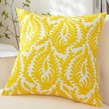 Load image into Gallery viewer, Our embroidery floral pillow cover is crafted with softness and comfort in mind, while the stylish embroidery adds a cheerful touch to brighten up any room. Add a unique accent to your child&#39;s bedroom today!  Size: 17.71. x 17.71 inches (45cm x 45cm) Material: Cotton and Polyester
