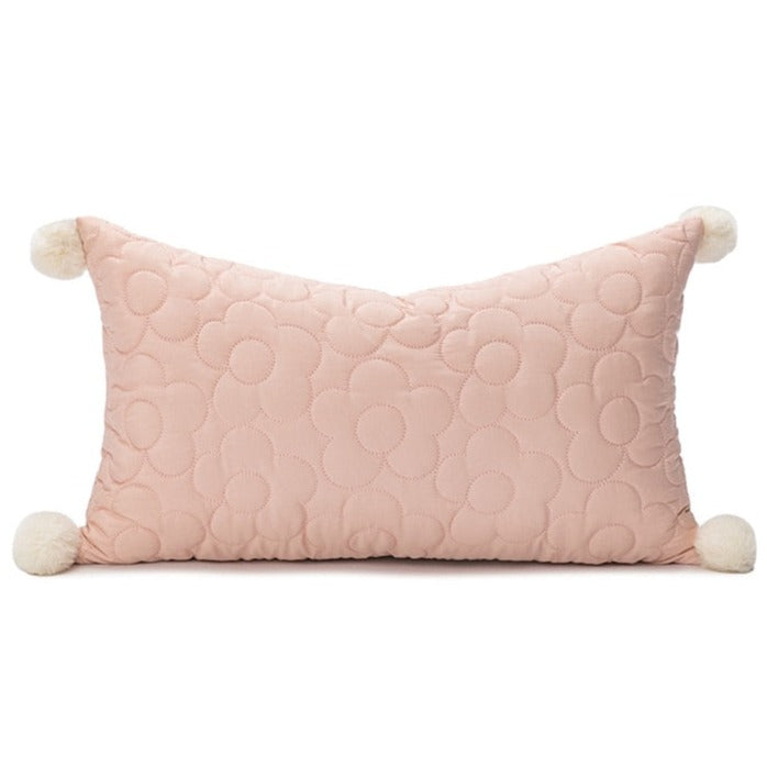 Decorate your children's bedroom with this stylish pink or white pillow cover! It is crafted to be soft and comfortable while being stylish enough to be a great addition to the room. Its embroidered pattern adds a touch of sophistication to your nursery or kids' bedroom.   Size: 11.81 x 19.68 inches (30 x 50cm) Material: Polyester and Cotton Technics: Woven. Open: Zipper. Pillow insert (Filling) not included. 