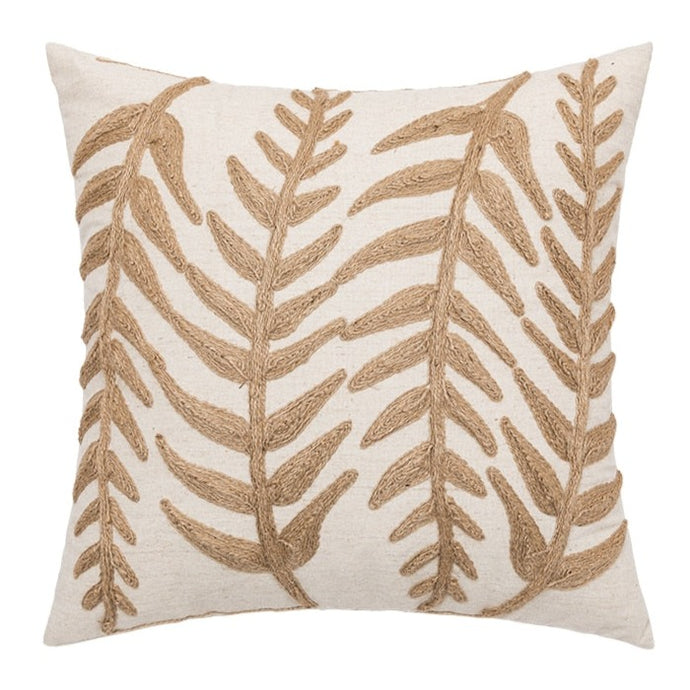 Step up your kid's room game with this fern taupe throw pillow! This soft and comfy cover features a sophisticated embroidered fern pattern, available in yellow or beige and square or rectangular shapes for tons of customization. Jazz up your nursery or little one's bedroom with a pillow that says, 