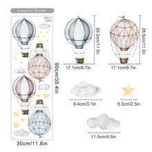 Load image into Gallery viewer, Hot Air Balloon Wall Decals | Multiple Colors
