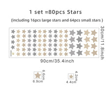 Load image into Gallery viewer, Grey and Taupe Stars Wall Decals
