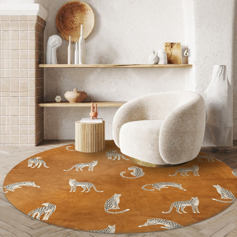 Bring the adventure of the African savannah into your little one's bedroom with our Cheetahs Safari Rug! Crafted from polyester fiber, this gorgeous round rug is sure to captivate your little ones with its beautiful and vibrant colors, and invitingly soft texture. Make every moment a wild one!