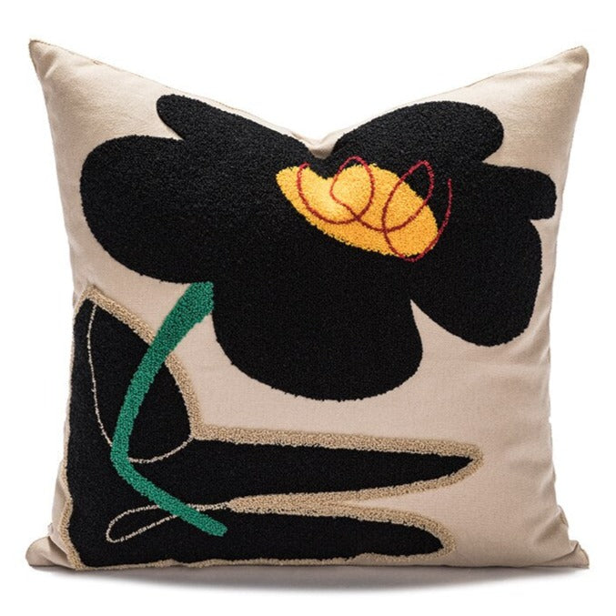 Decorate your children's bedroom with this stylish pillow cover with a flower embroidery! It is crafted to be soft and comfortable while being stylish enough to be a great addition to the room. Its embroidered pattern adds a touch of sophistication to your nursery or kids' bedroom.  Size: 17.71. x 17.71 inches (45cm x 45cm)