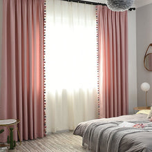 Load image into Gallery viewer, Dress up your kid&#39;s bedroom with this gorgeous pink curtain panel! Crafted from a soft, woven polyester, it&#39;s available in a grommet, pleated pull, or hook hanging application. Its yarn-dyed pattern adds a stylish touch to any room! Make a statement in your kid&#39;s space today!
