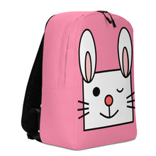 Load image into Gallery viewer, This pink bunny backpack is a great school backpack for your little girl! It has a spacious inside compartment (with a pocket for her laptop), and a hidden back pocket for safekeeping your most valuable items.
