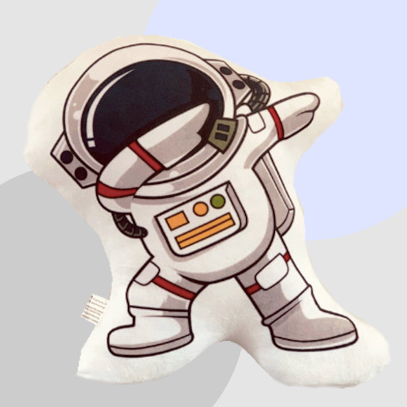 Cool space man pillow for your little astronaut. This black and white pillow comes in multiple design and is perfect for your little kid's bedroom decor. Filling: PP Cotton. Warning: Keep Away from Fire.
