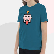 Load image into Gallery viewer, Put your kids in this fun Livieboo teal t-shirt that&#39;s cute, super comfortable, and made of natural fabrics! Perfect for kids ages 3 to 14! This 100% organic cotton tee is sure to become their favorite!
